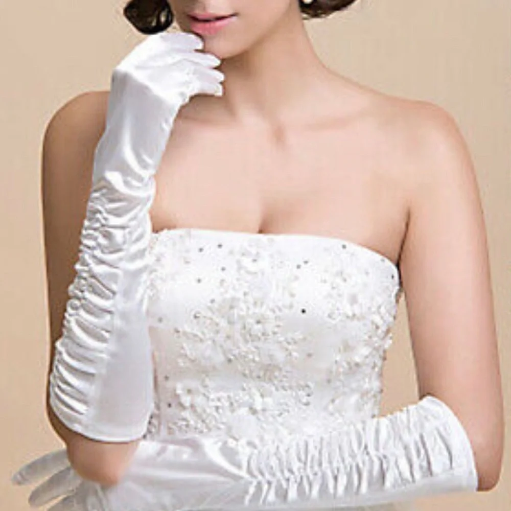 Elegant Formal Gloves with Form Fitting Gathering